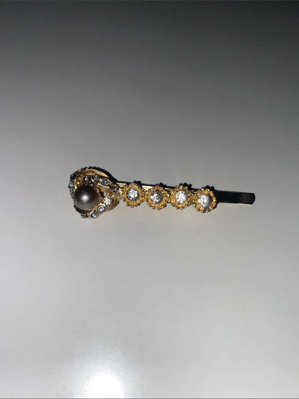 Gold-Tone Pearl & Crystal Hair Pin - Women Accessories